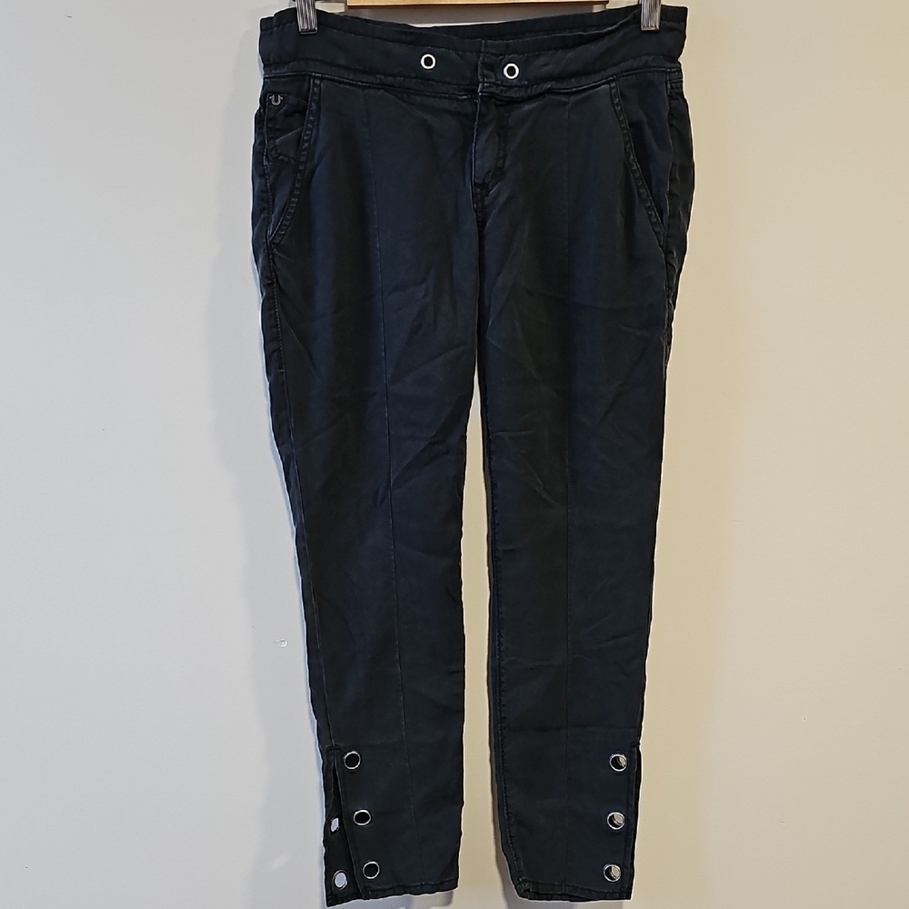 True Religion Halle Charcoal 31x28 Cropped Skinny Pants